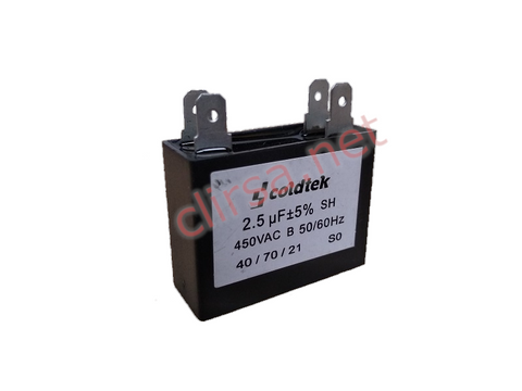 V5604: CAPACITOR DE TRABAJO DE 2.5 MFD CUADRADO NEGRO