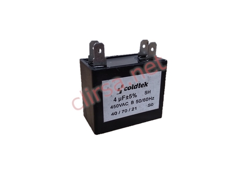 V5611: CAPACITOR DE TRABAJO DE 4 MFD CUADRADO NEGRO