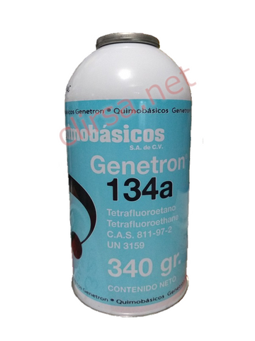 V5108: GAS REFRIGERANTE MARCA GENETRON R134A EN PRESENTACIÓN DE LATA DE .340 GRS CON VÁLVULA TIPO PIVOTE